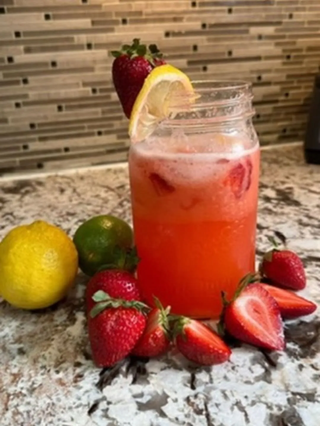 Strawberry lemonade made from Trejo’s cookbook