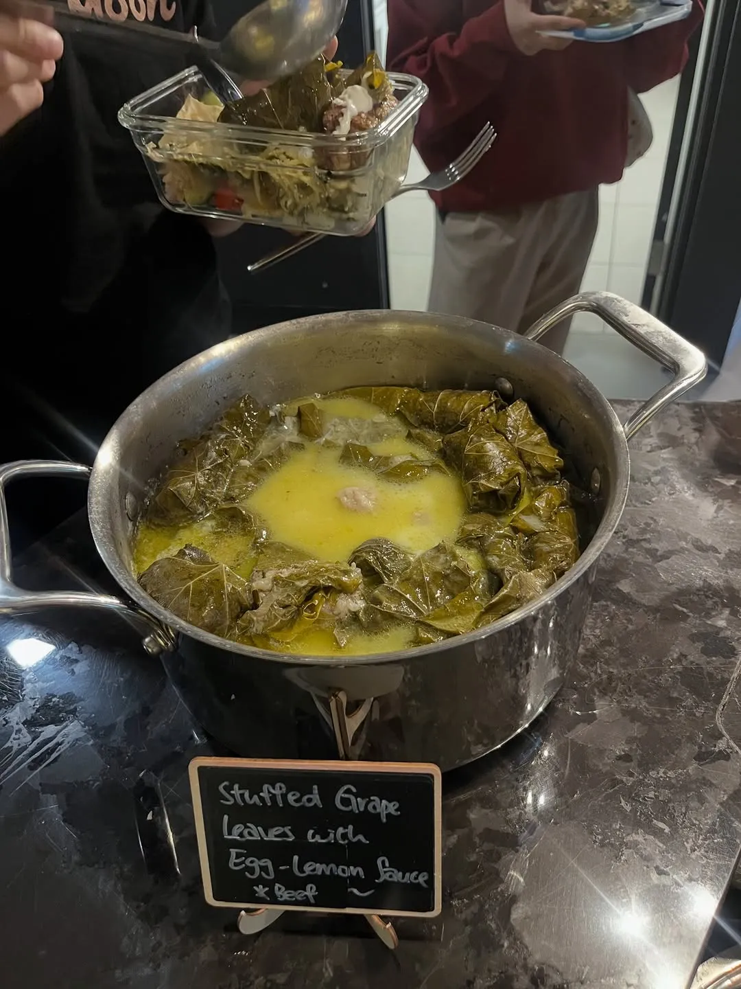 Dishes from the Greek night