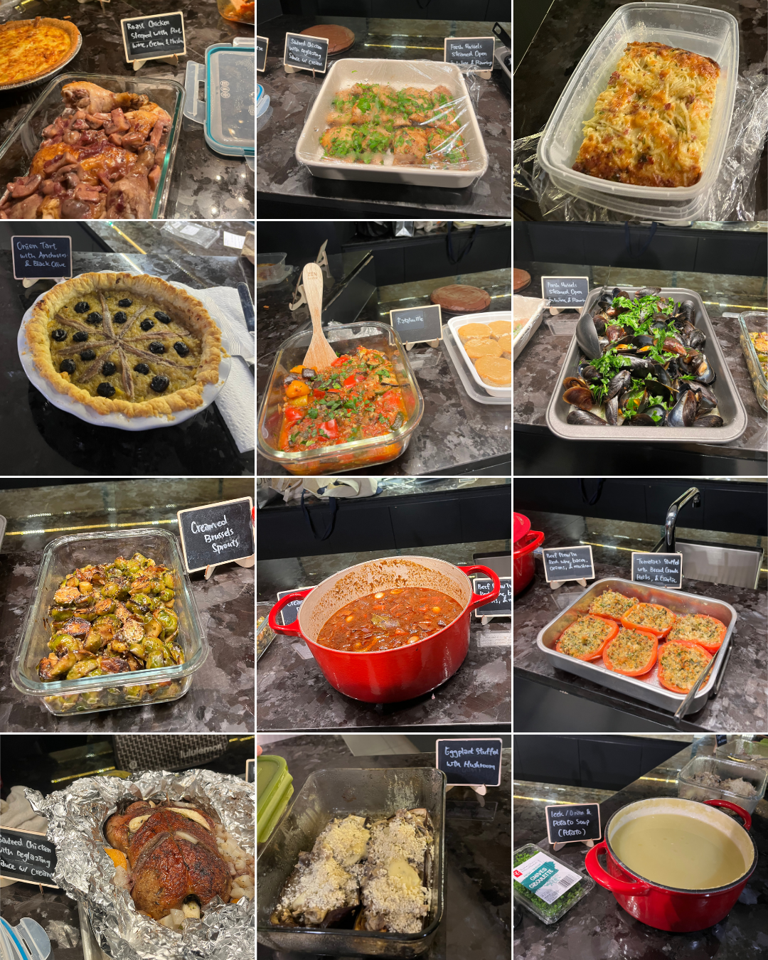 Dishes from the January table